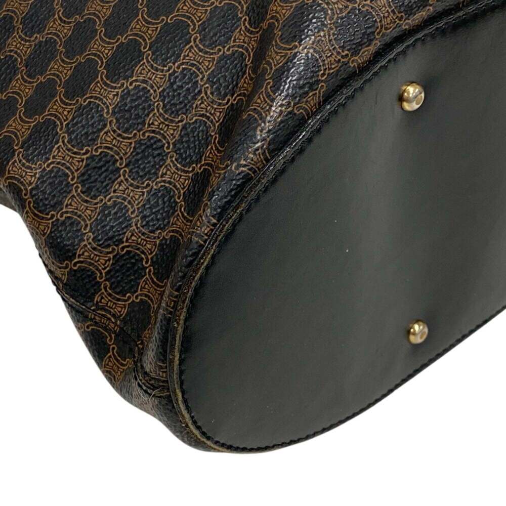 CELINE Circle Logo Macadam Handbag, Black - Picture 3 of 15